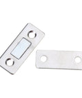 Metal parts of Invisible Door Catch With Screws And Adhesive For No Fuss Seamless Close On Sliding Doors Cabinets Cupboards