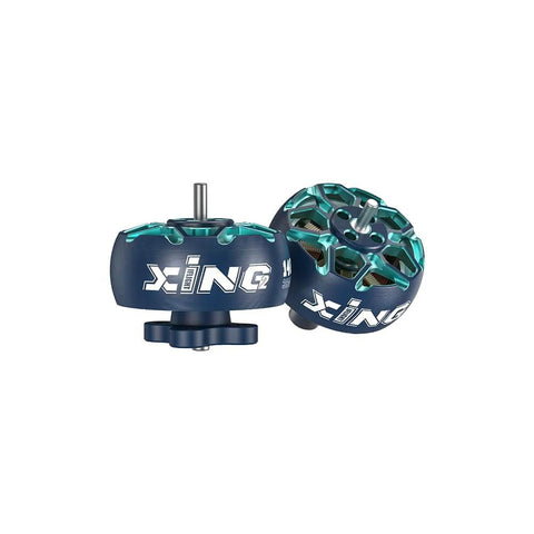 XING2 1404 FPV Brushless Motor 4600KV For 3S4S Toothpick Racing Drones with 1.5mm shaft, front and side view.