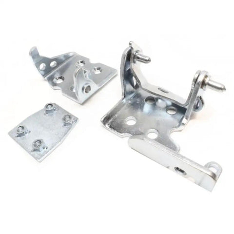 Heavy Duty Front Right Door Hinge Replacement For Cadillac Escalade 2002 2006 Pair Of Rock Solid Chrome hardware pieces shown.