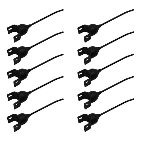 Ten Heavy Duty Hay Rake Teeth Set With Rubber Mounted Teeth For One And Five Eighths Inch Bar Rakes Fits 96R1 Parallel Bar Rakes