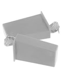 Heavy Duty Concealed Soft Close Cabinet Hinges For Gray Surface Mount Doors 2 Pack showing sleek metal construction
