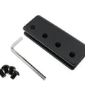 Bi Parting Sliding Barn Door Rail Adaptor For 1 9 16 Inch Flat Track Heavy Duty Connector To Extend Two Way Sliding Doors Black Finish Easy Install No Drill Required with screws and hex key