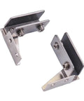 Rotating Concealed Hinge Set For Glass Display Cabinets 2 Pack NonPerforated Door Hinges with smooth swivel shaft