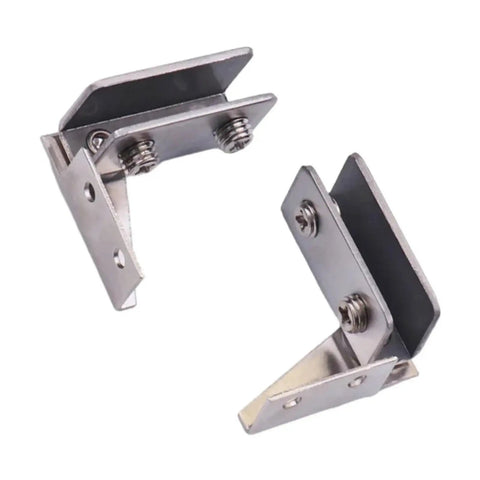 Rotating Concealed Hinge Set For Glass Display Cabinets 2 Pack NonPerforated Door Hinges with smooth swivel shaft
