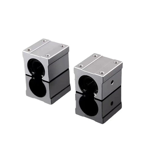 Two aluminum Four Pack SBR16UU Open Sliding Bearing Blocks for 16mm Linear Motion Shafts and CNC Rails