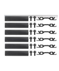 Toyota FJ Cruiser 07 14 And Lexus Prado Roof Drip Rail Removal Kit 6 Piece Roof Rack Bolts Bracket Clip Set 75596 35020 75596 35030 Easy Install Beefy Cargo Carrier Upgrade For Luggage Gear And Outdoor Adventures black 6-piece bolts brackets clips