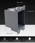 Remodel Box 1 Gang Old Work Electrical Box 14 Cu In Cut In Grey Plastic Junction Box For Switches ETL Listed Fire Rated 2 Hours Protection Packs Of 3, grey plastic side view