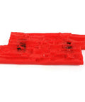 Concrete Cement Wall And Floor Stamp Mat Polyurethane Mold For DIY Projects, textured vertical stamp pattern in red.