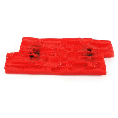 Concrete Cement Wall And Floor Stamp Mat Polyurethane Mold For DIY Projects, textured vertical stamp pattern in red.