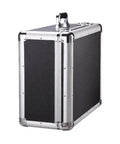 Large Aluminum Alloy Tool Case With Locking Latch, Industrial-Grade Rugged Shockproof Instrument And Meter Box, Heavy-Duty Hard Shell Suitcase for Field Gear, 52x45x25.5cm, side view.