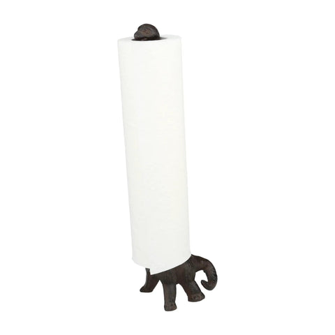 Rustic Cat Paper Towel Holder In Gold Metal Free Standing Floor Or Countertop Stand Holds Paper Towels Or Toilet Paper With Totally Farmhouse Style Decor For Kitchen And Bath.