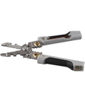 Heavy Duty 21-in-1 Wire Stripper Automatic Self-Adjusting Cable Crimper Pliers with gray and black rubber grips.