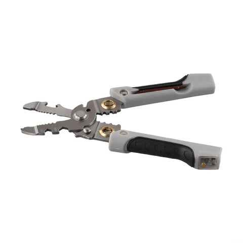 Heavy Duty 21-in-1 Wire Stripper Automatic Self-Adjusting Cable Crimper Pliers with gray and black rubber grips.