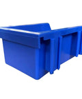Blue Heavy Duty Thermoplastic Storage Bin Organizer Built To Last, Stackable And Hangable With Side Connect, Ideal For Tools