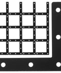 Rock Solid Heavy Duty Black L Shaped Corner Brackets Set For Furniture Support With Cold Rolled Steel Flat Metal Plates