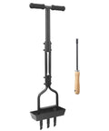 Manual Lawn Aerator With Soil Core Storage Tray For Clean Yard Care, Core Aerator Tool with tray and additional tool