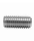Stainless steel hex socket grub screw, side view, flat point, M12 x 1.0, 12mm length