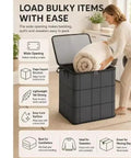 Roomy Large Capacity Moving Storage Bag With Smooth Clip Zipper And Foldable Build Heavy Duty Canvas Tote for bedding loading.