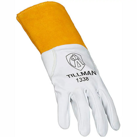 Unisex X Large Tig Welding Gloves With Pearl Top Grain Goatskin For Dexterity Kevlar Seams Glide Patch To Protect Side Reinforced Thumb