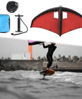 Inflatable Wind Foil Sail With Handheld Foil Kite For Windsurfing, Kite Surfing, Surf Wing, Water Games And Ski Surfing kit