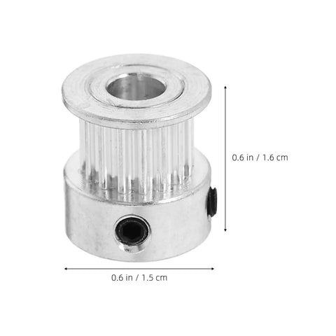 Upgrade Your Rig With This Slick 5-Piece GT2 Timing Belt Pulley Kit For 3D Printers Featuring Durable Aluminum Alloy Construction That Delivers Epic Transmission Stability And Smooth Performance For All Your Wild DIY Projects And Custom Builds. 14mm aluminum GT2 pulley, 0.6 in