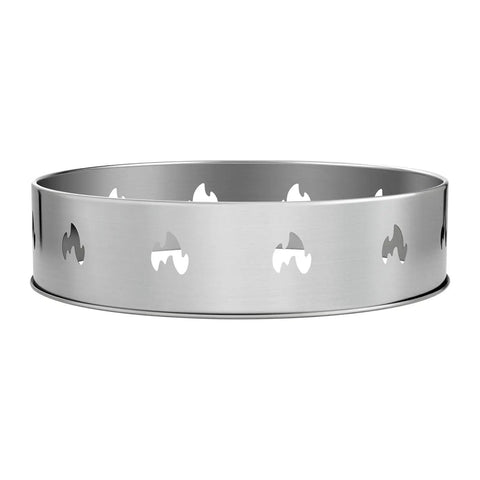 Stainless Steel Fire Pit Stand For Solo Stove Bonfire 19.5 Inch Ring Compatible Smokeless Fire Pit Frame, circular with flame cutouts