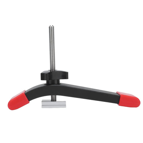 Heavy Duty T Track Clamp And Hold Down Jig With Black Oxide Finish for woodworking and metalworking, side view