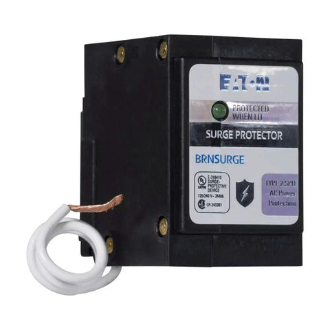 Whole Panel Surge Protector for Type BR Circuit Breakers, Two Pole Protection, 18 kA Surge Rating, Uses Two Branch Spaces, Heavy Duty