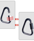 Metal carabiner from 6.56 Foot Climbing Rope Swing With Treads And Plate Swing Hanging Kit for secure attachment