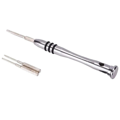 Ultimate 32 In 1 Precision Screwdriver Kit With Magnetic Bits Perfect For Phone And Electronics Repair. silver metal precision screwdriver with magnetic bits for phone and electronics repair