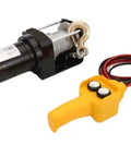 Heavy Duty 3000 Lbs Electric Winch Hoist For Off Road Recovery And Workshop Use 12V 24V Power On Board Crane with yellow remote