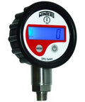 Heavy Duty Pneumatic Pressure Calibration Hand Pump With Dead On Accurate Readings And Quick Vacuum Response, digital pressure gauge displaying zero.