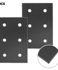 Heavy Duty Stainless Steel Flat Connecting Plates With 6 Holes For Table Chair Bed Shelf Frame Repair Black Heavy Hardware Fasteners, set of 2, showing side and edge details.