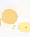 Door Knob Filler Plate For Old Holes, Dummy Deadbolt Cover With No Show Screws, 2 5/8 Inch Diameter, Adjustable Filler Plate For Privacy, Door Hardware Sleeve, 1 Pack shown with mounting screws