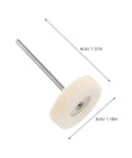 Whip Your Stainless Steel Kitchen Sink Or Metal Hardware Into Shape With This Hella Flexible Mini Polishing Brush Set with a white felt buffing wheel.