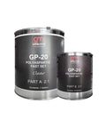 One Point Five Gallon Polyaspartic Sealer High Gloss Fast Cure Floor Top Coat For Interior Concrete Overlays and Epoxy Coatings in two cans.