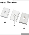 Beefed Up T Slot Nuts Kit With 30 Piece Aluminum T Track Hardware Set M5 M6 M8 Drop In T Nuts dimensions diagram