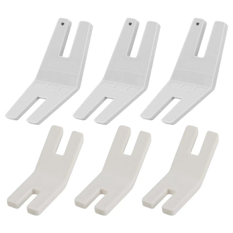 Six Piece Hump Jumper Sewing Tool Kit for Thick Hems and Denim, Seam Presser Foot, Bodkin and Button Accessories displayed