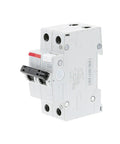 Top-Shelf Leakage Protection Circuit Breaker GSH201 Series showing side view with labeled thermal overload feature and connections.