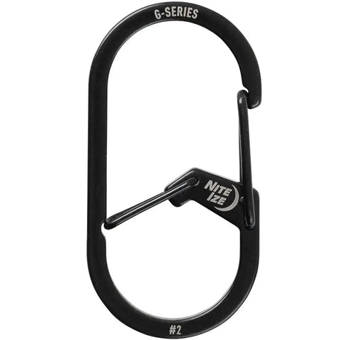 G-Series Dual Chamber Carabiner Size 3 Stainless Steel 1 Pack For Keys And Grab And Go Gear, Easy Clip On