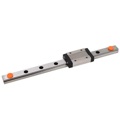 Smooth Linear Motion Rail With Slide Block 200mm For 3D Printers And CNC Machines, Steel Guide Rail With Low Noise, Pro Grade High Precision Bearing System For Quiet, Ultra Smooth Movement And Easy Automatic Alignment. 200mm steel linear rail with block