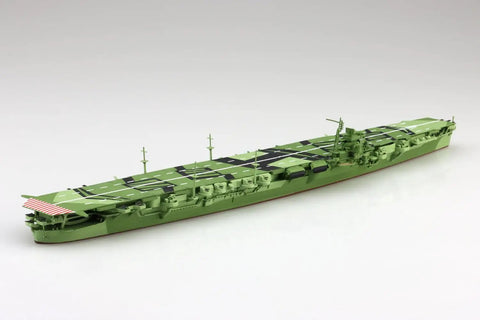 Japanese Navy Amagi Aircraft Carrier Model Kit One Seven Hundred Scale With Easy Build Assembly Precision Slide Molded Parts New Triple Machine Guns And Anti Aircraft Guns, side view