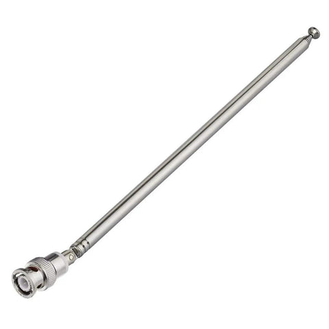 Police Radio Scanner Antenna 20MHz To 1300MHz Telescopic 7 Section BNC Male for handheld radios, extended view.