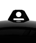 Close-up of the top attachment point on the Badass Heavy Duty Vertical Air Receiver 80 Gallon 24 Inch Diameter ASME Rated 200 PSI Powder Coated Compressor Tank.