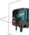 Dead On Accuracy 12V Cordless Self Leveling Laser Kit With Bright Red Cross Beams And Lightweight 2 Ah Battery, showing laser tool with red beams.