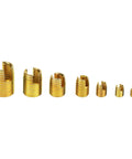 Self Tapping Threaded Inserts Kit With Brass Slotted Inserts 50 Pieces Easy Press In Installation For Quick Durable Repairs In Wood Metal Aluminum And Plastic Projects, assorted sizes