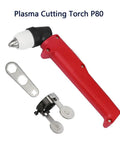 Pro Grade P80 Plasma Cutting Torch Body for Air Cooled CNC Machines with red body and accessories