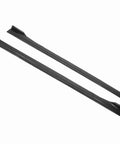 Universal Car Side Skirt With Abs Carbon Fiber Style Gives Your Ride A Badass Edge Tough Side Deflector showing sleek black ABS panels.