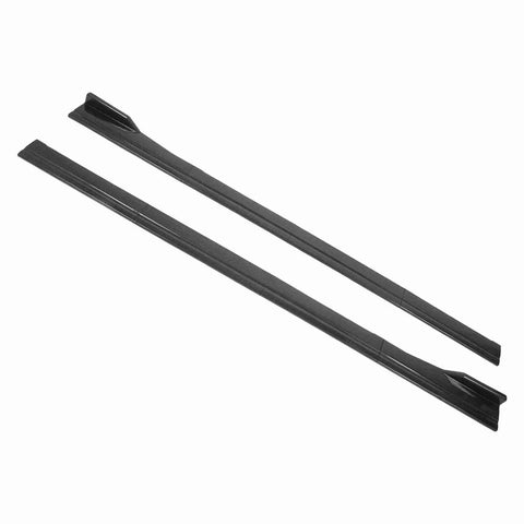 Universal Car Side Skirt With Abs Carbon Fiber Style Gives Your Ride A Badass Edge Tough Side Deflector showing sleek black ABS panels.