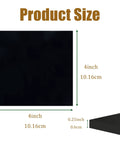 Four Piece Anti Vibration Pads One Quarter Inch Thick Four Inches By Four Inches Neoprene Rubber Blocks For Anti Slip Shock Absorption And Surface Protection shown in size measurement